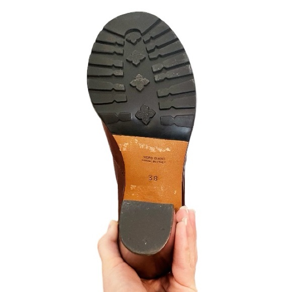 Maison Martin Margiela MM6 x Opening Ceremony Brown Leather Ankle Boots Size 38 - Picture 6 of 10